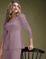 Co Ord Set for Women | Co ord Set for Women Stylish | 2 Piece Co-Ord Set | Travel Co Ord Set for Women | Office Wear Cord Set for Women |Material: Spandex - Image 3
